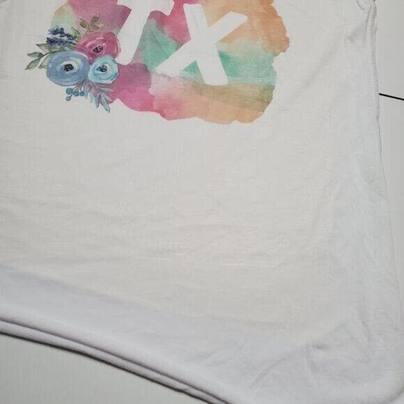 Bella White Razor Back with‎ TX FOR Texas soft tee - Picture 2 of 5